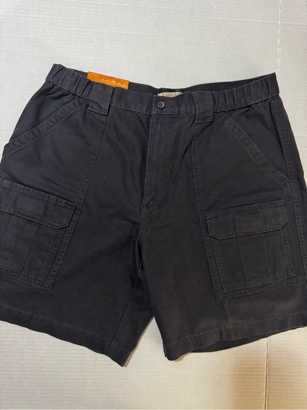 NWT Savane Men’s Hiking Cargo Shorts Size 34  Dark Gray Comfort Waist 291